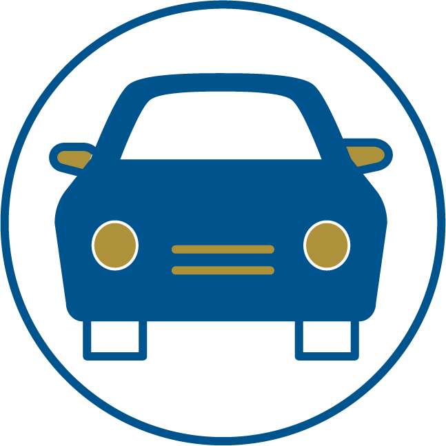 Blue car icon